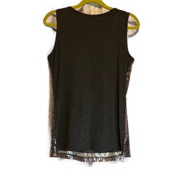 CALVIN KLIEN CHAMPIGN PEARL SEQUIN TANK TOP NWT SIZE M - Picture 4 of 6
